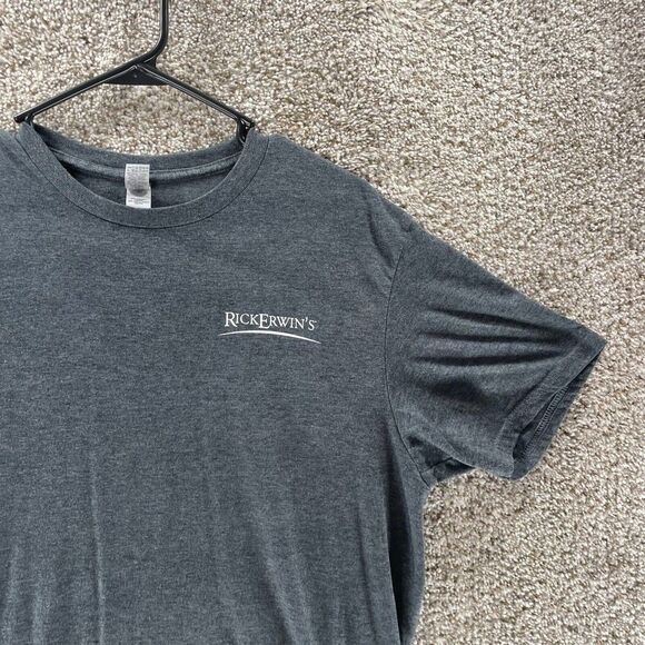 Rick Erwin's Shirt Adult Large Grey Employee Uniform Cotton Casual Logo Gildan - Picture 4 of 11